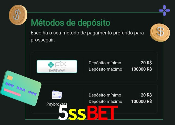 O cassino 5ssbet oferece uma grande variedade de métodos de pagamento